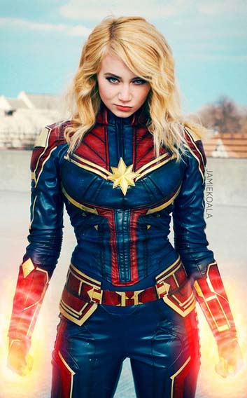 Captain Marvel Cosplay by Jamie Koala